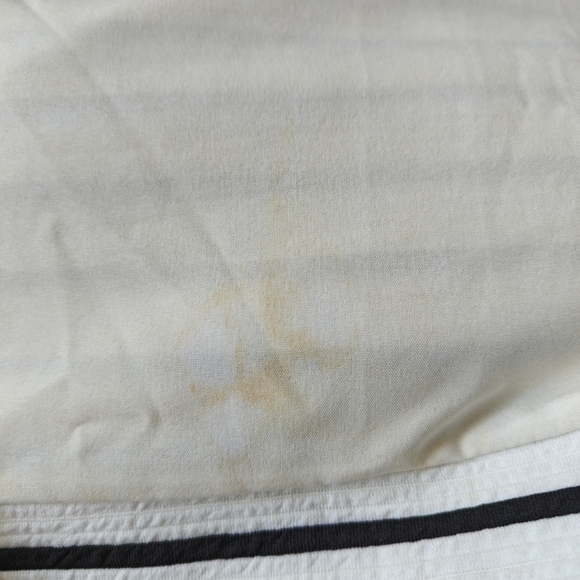 Design Lab Lord Taylor Sz Small Striped Mini‎ Skirt Scalloped Hem White Black - Picture 5 of 6